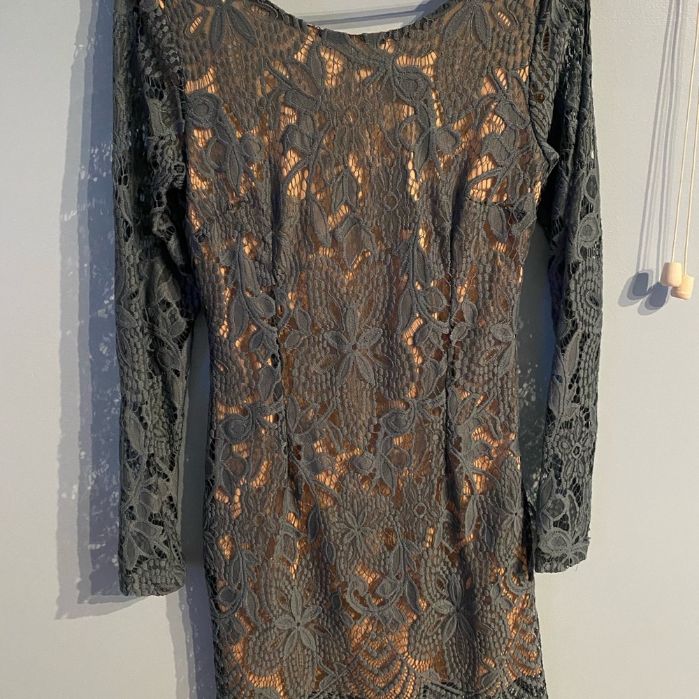 Blue lace dress